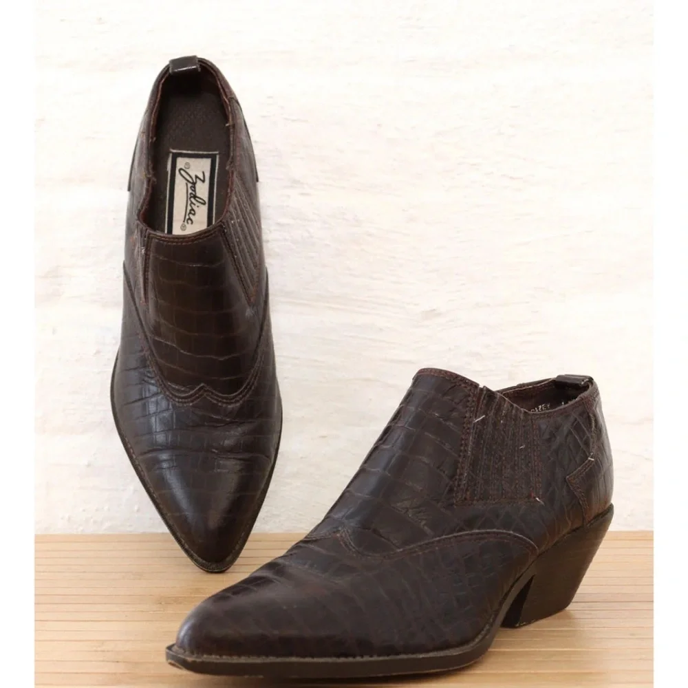 Zodiac Dark Brown Western Boots